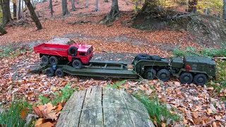 Cross RC BC8 Mammoth with low loader T247 and a MAN RC 4WD join their first adventure