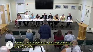 Pembroke School Committee Meeting - 08/21/23