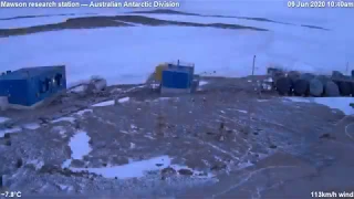 2020-06-09 Mawson Station Antarctica [Timelapse] - 06:49:28 UTC