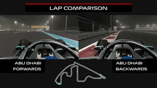 F1 2019 Game Lap Comparision (ABU DHABI) | Forwards vs Backwards