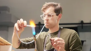 Tiny glass blowing