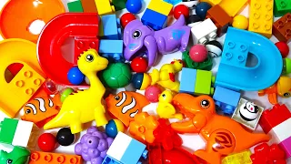 Marble run race  ☆ Summary video Colorful block marble .Compilation  45min long vidoe.