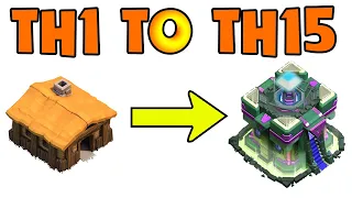 New Clash of Clans Townhall 1 to Townhall 15 Within 1 Hour 2023