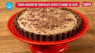Torta Mousse de Chocolate com Massa de Biscoito - Hoje Eu Faço - Receitas Nestlé