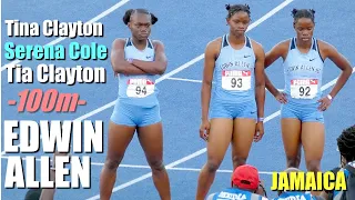 Tia Clayton Edges Tina Clayton and Serena Cole in Thrilling 100m FINAL | CARIFTA Trials 2022