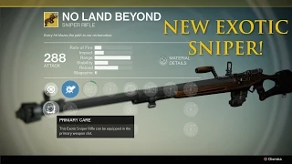 Destiny Dark Below - First Look Exotic Sniper :No Land Beyond Gameplay! PSX Exclusive Gameplay!