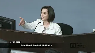 07/07/22 Board of Zoning Appeals