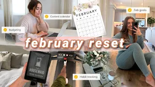 FEBRUARY MONTHLY RESET | budgeting, habit tracking, goal setting & planning for a new month!