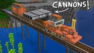 A Create Mod Cannon Build Battle!