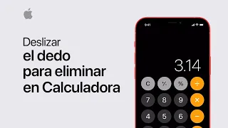 Deslizar el dedo para eliminar en Calculadora | Soporte técnico de Apple