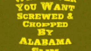 Whatever You Want Tony Toni Tone Screwed & Chopped By Alabama Slim