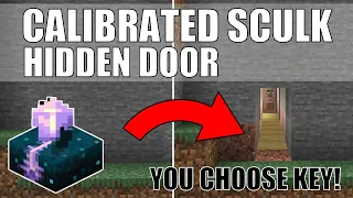 Secret Calibrated Skulk Door Minecraft 1.20 Tutorial