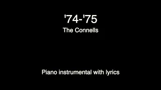 '74-'75 - The Connells (piano KARAOKE)