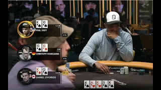 PHIL IVEY INSANE LAYDOWN on money bubble 2023 Triton London $40k No Limit Holdem NLH Poker Tourney