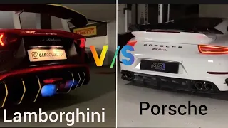 Porsche vs Lambo! Who’s got the better exhaust?