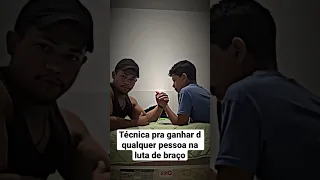 Técnica pra ganhar d qualquer pessoa na luta de braço #armwrestling #gym #lutadebraço #fitness