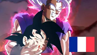 enfin gohan avec sa nouvelle transformation se venge après la mort de son père goku, en francais