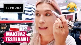 ♦ 🇵🇱 Full face using testers in Polish Sephora! #challenge ♦ Agnieszka Grzelak Beauty