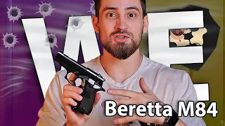 Страйкбольный пистолет WE Beretta M84 (6 мм, GBB, Gas) видео обзор