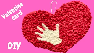 How to make a Valentine card with your own hands from paper napkins. DIY Valentine card.