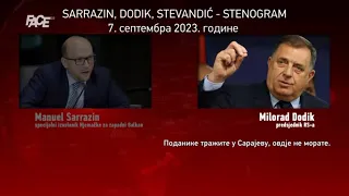 EKSKLUZIVNO, drugi dio stenograma! Dodik Sarrazinu: Neću njemačke pare! Podanike tražite u Sarajevu!