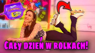 SPĘDZIŁAM 24H W ROLKACH!😱⛸