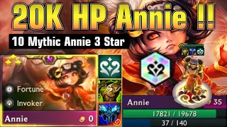 3 Star ⭐️⭐️⭐️ Annie + 10 Mythic = 20K HP Panda | TFT set 11 | Patch 14.8 Ranked |