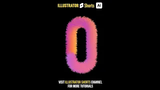 How to create a realistic 0 3D fur effect in Adobe #Illustrator | #Shorts #ytshorts #youtubeshorts