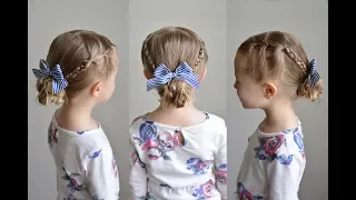 Elastics Braided into a Messy Bun