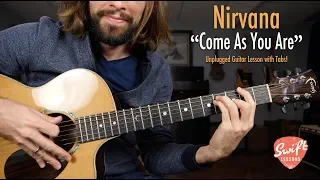 Nirvana "Come As You Are" Unplugged - Beginner Guitar Songs Lesson