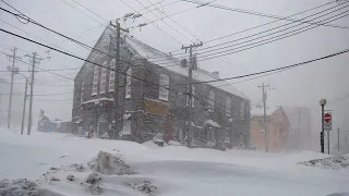 A blizzard with hurricane winds hits Canada's Atlantic Coast