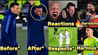 Lionel Scaloni & Argentina fans Crazy Reactions to Messi Freekick Goal!!🔥