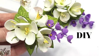 DIY 🌿🌺🌿весняні заколочки із фоамірану/їх весною замовляють Завжди /FLOWERS from FOAMIRAN