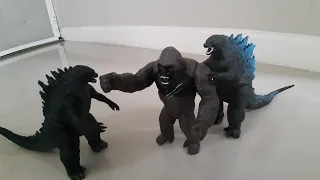 Battle Royal Godzilla vs Kong vs Giant Godzilla
