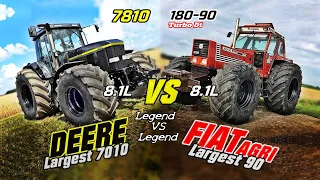 John Deere 7810 VS FIAT 180-90 - Legend VS Legend all level comparison/Which is bigger and stronger?