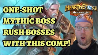 ONE-SHOT Mythic Boss Rush Bosses! Artillery Strike Team Comp Guide - Hearthstone Mercenaries