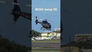 Helicopter N524AL leaving Isla Grande Airport  #shorts