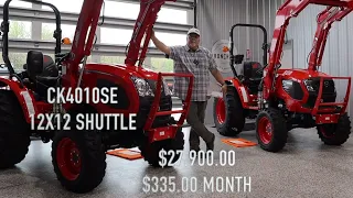 0.00% FINANCING ON ALL NEW KIOTI CK-10 AND CK-20 SERIES TRACTORS.  SPECIAL PRICING ON 40- HP'S.