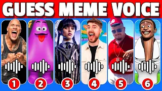 Guess Meme Voice | Wednesday Dance, Skibidi Toilet, The Rock, MrBeast, Skibibidi Dom Dom