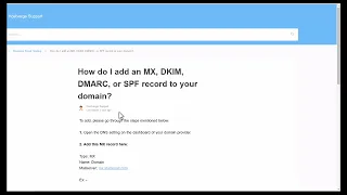 Add an MX, DKIM, DMARC, or SPF record to your domain?