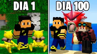 Sobrevivi 100 Dias Com Youtubers de Pokémon no Minecraft Pixelmon - O FILME 1