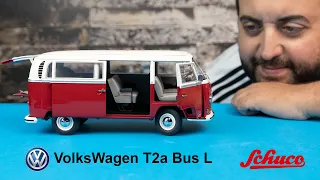 VolksWagen T2a Bus L - Schuco 1:18 unboxing