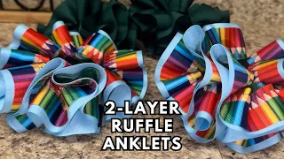How to Make 2-Layer Ruffle Socks | Tutu Socks | Ruffle Anklets | DIY