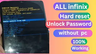 All Infinix Hard Reset/ Pattern Unlock Easy Trick Without Pc 2024