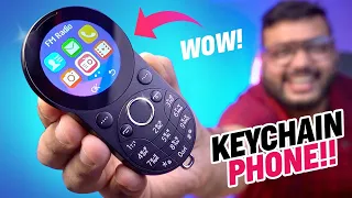 I Bought This Cheap MINI Phone from AMAZON - Unique ROUND Display KEYCHAIN PHONE!! 🤩