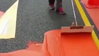 Satisfying or No  Painting road marking in Korea