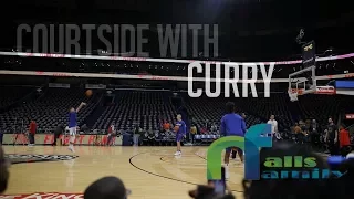 Nalls Fally | Courtside with Steph Curry | Canon 1dx Mark ii | New Orleans Skybox Smoothie King