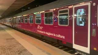 Treno intercity 727 / 729 primo arrivo a Palermo Centrale da Roma Termini in livrea Richard Avedon