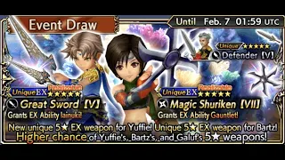 Dissidia Final Fantasy: Opera Omnia - BARTZ & Yuffie EX (Oh, GAWD!!) (゜´Д｀゜) Event Draw