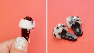 How to make Miniature Sandal | MINIATURE IDEAS FOR DOLLHOUSE | #Shorts